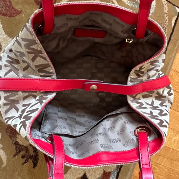 Michael Kors  Red/Tan Satchel - Picture 6 of 6